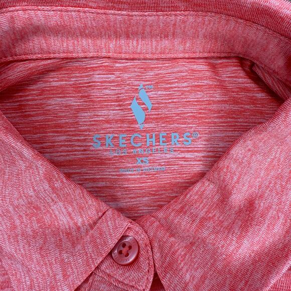 NWT Skechers Diamond Blissful Club Polo Coral Size XS - Picture 4 of 4